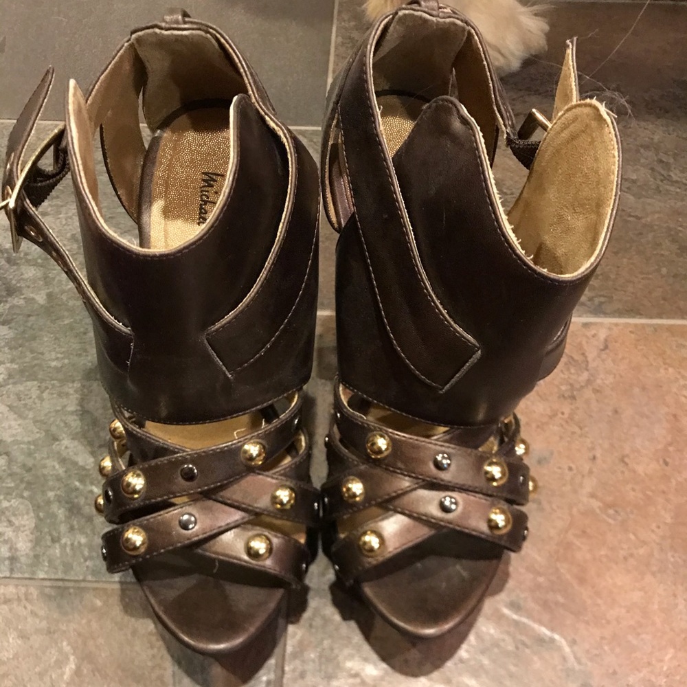 Brown and Gold heels
